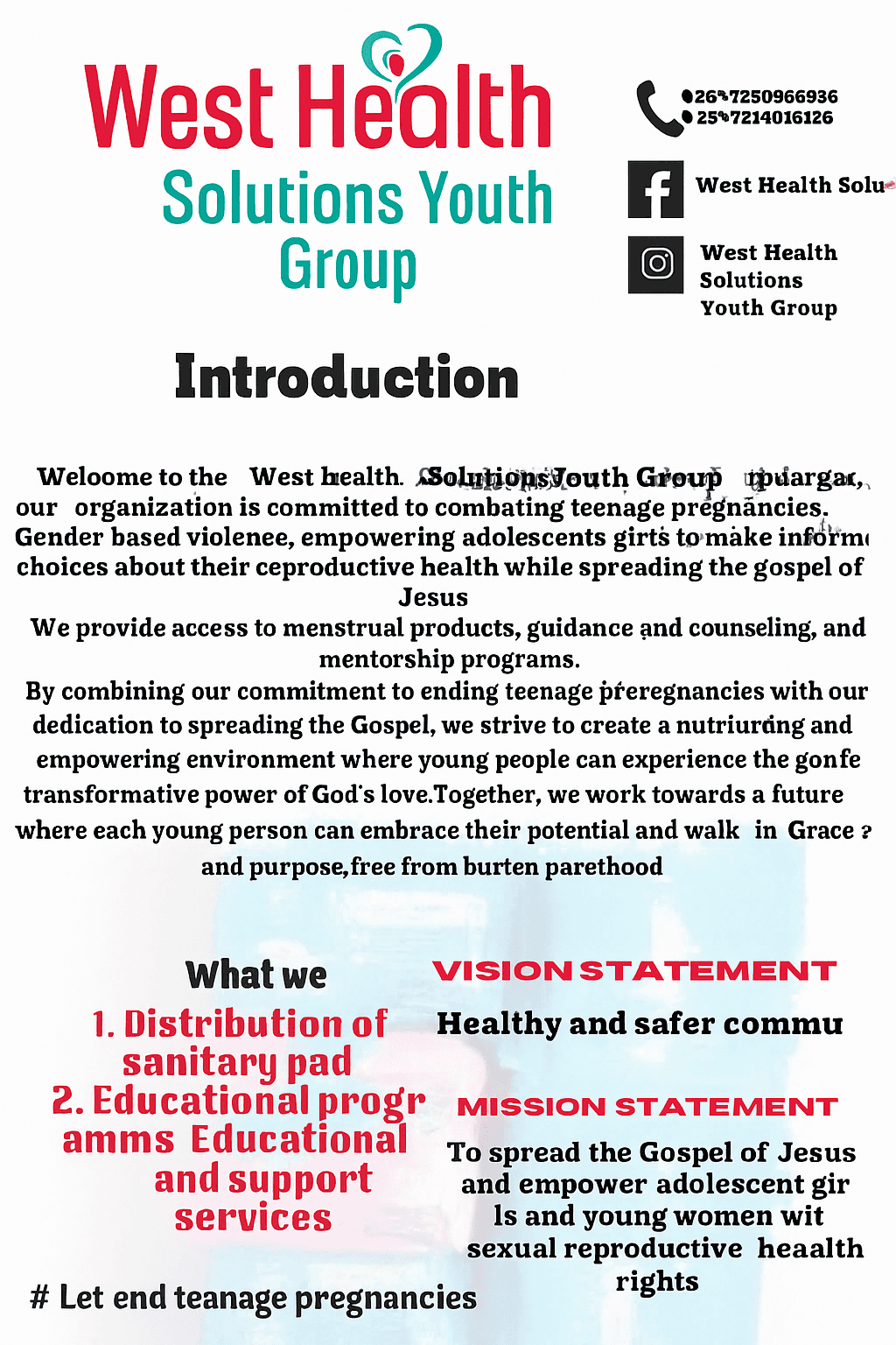West Health Solution Youth Group